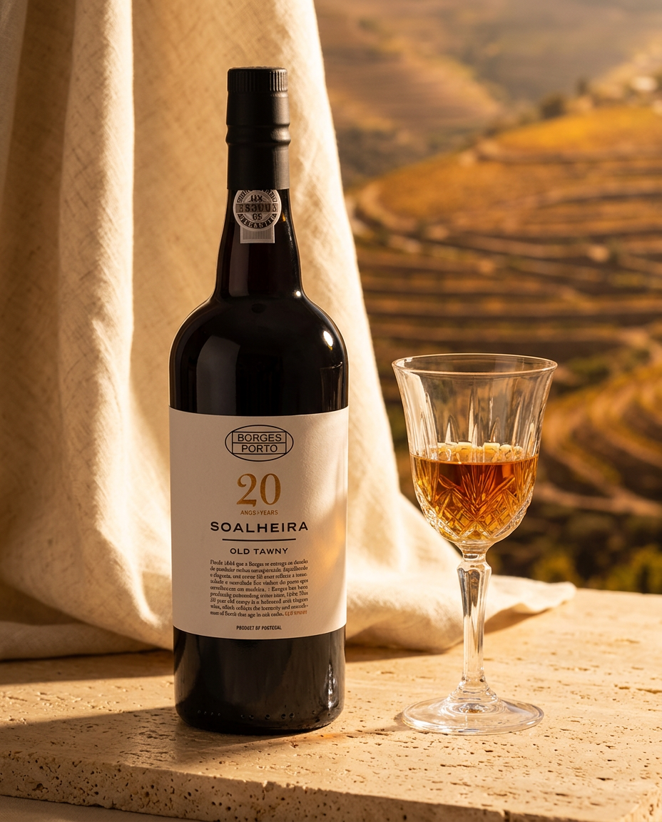 Soalheira Old Tawny 20 Years port wine bottle